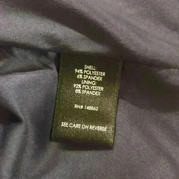 Torrid Crepe Cut Away Blazer Blue Tan Womens Size 2x - Picture 9 of 11